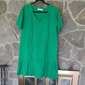 MISSLOOK Vibrant Green Midi Dress